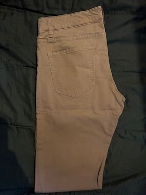 Forever 21 Slim Straight Pants in Beige